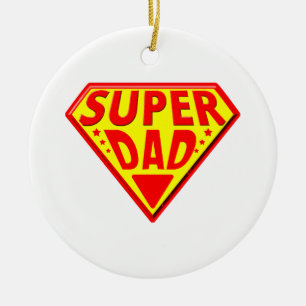 Super Papa - Frohen Vatertag Keramik Ornament