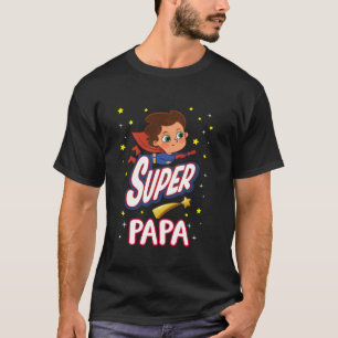 Super Papa Funny Superhero Family Mother Day Lon T-Shirt