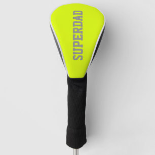 Super Papa in fluoreszierendem Gelb Golf Headcover