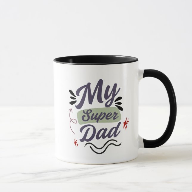 Super Papa Kaffeetasse – Geschenkidee für heldenha (Rechts)
