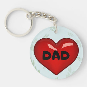 Super Papa l Rotes Herz l Vatertag  Schlüsselanhänger