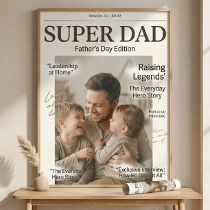 Super Papa Personalisierter Vatertag Poster