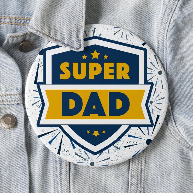 Super Papa Riesig 6" rund  Button (Beispiel)