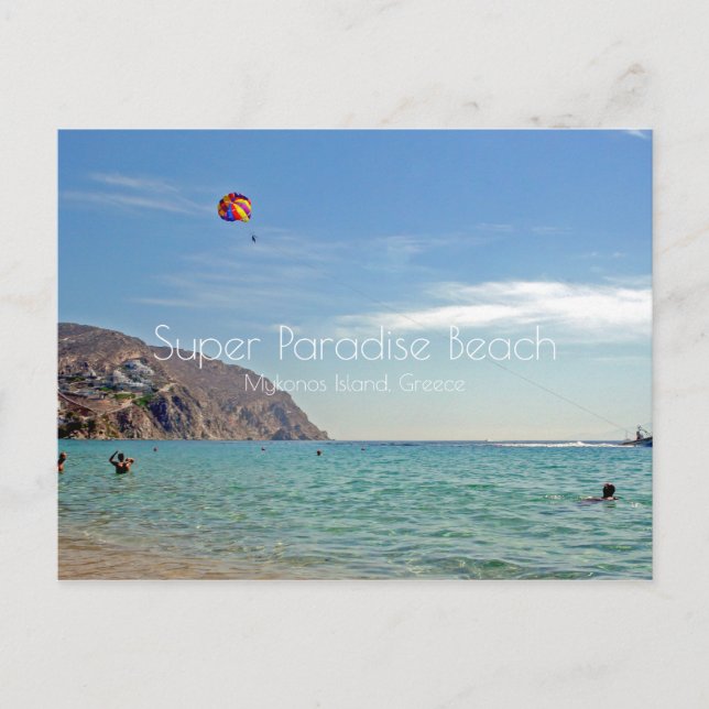 Super Paradise Beach Postkarte (Vorderseite)