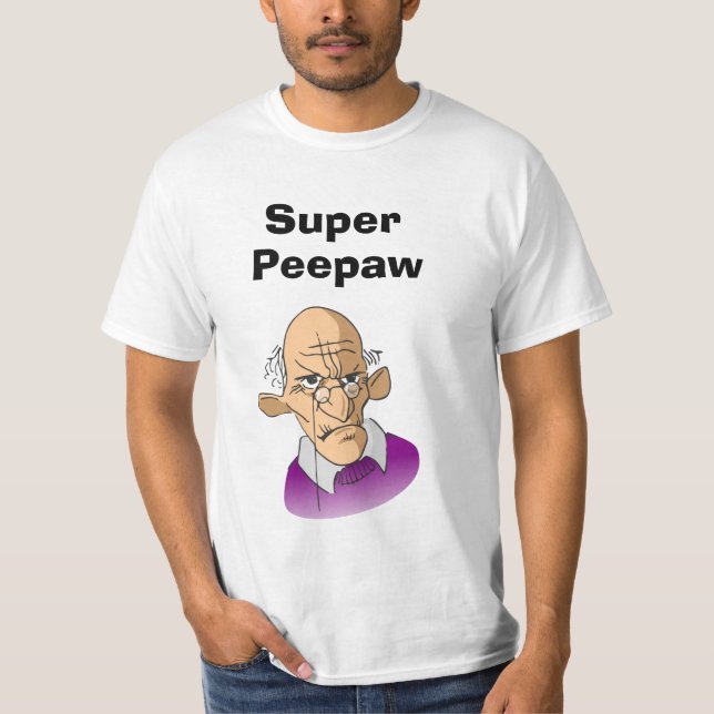 Super Peepaw mit Klassen T-Shirt (Vorderseite)