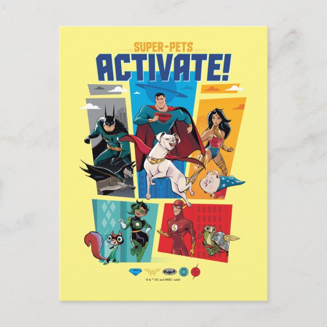 Super-Pets & Justice League - Aktivieren! Postkarte (Vorderseite)