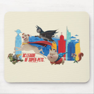 Super-Pets Patrolling Metropolis Mousepad