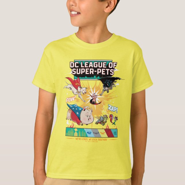 Super-Pets: Wir sind ein Pack, wir halten zusammen T-Shirt (Vorderseite)