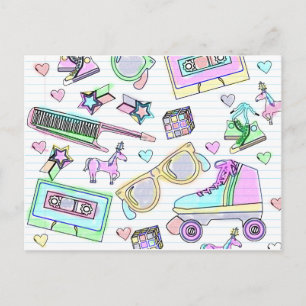Super Phantastische Achtzigfarbenstil Postkarte