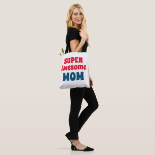 Super Phantastische Mama Zitat Rot und Blau Typogr