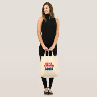 Super Phantastische Mama Zitat Rot und Blau Typogr