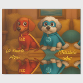 🐾 Super Pinis en Acción – Papel de Regalo Geschenkpapier