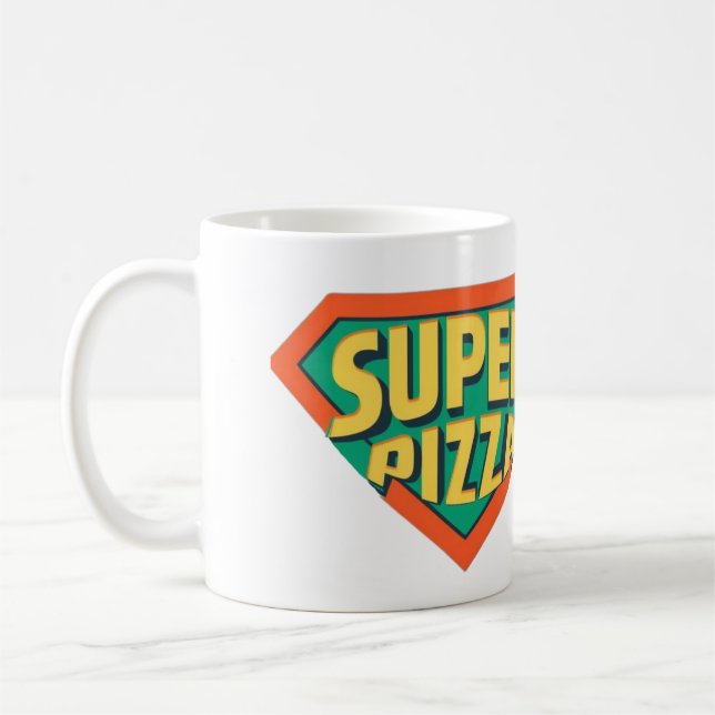 Super Pizza Klassische Tasse, 11 oz Kaffeetasse (Links)