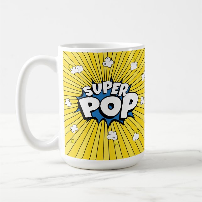 SUPER POP! Comic- Pop-Art-Pun Kaffeetasse (Links)