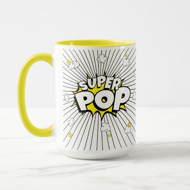 SUPER POP! 'Corny' Popcorn Pun  Tasse (Links)