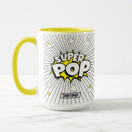 SUPER POP! Fun Superhero Personalized Pun Tasse