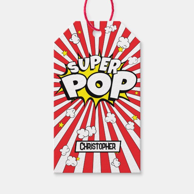 SUPER POP! Funny Corny | Personalisiert Geschenkanhänger (Vorderseite)
