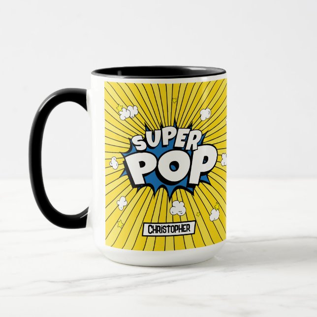 SUPER POP! Popcorn Poppin’ Fun Pun  Tasse (Links)