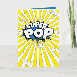SUPER POP! Spaß, Popcorn Pub, Gelber Pop | Leer Feiertagskarte