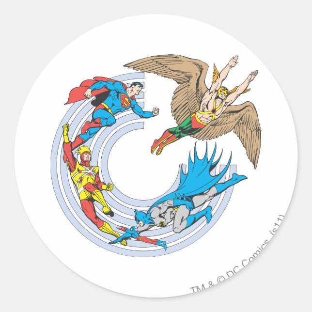 Super Power™ Kollektion 7 Runder Aufkleber (Vorderseite)