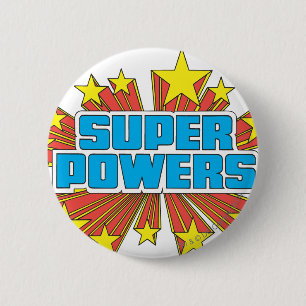 Super Power™ Logo Blau Button