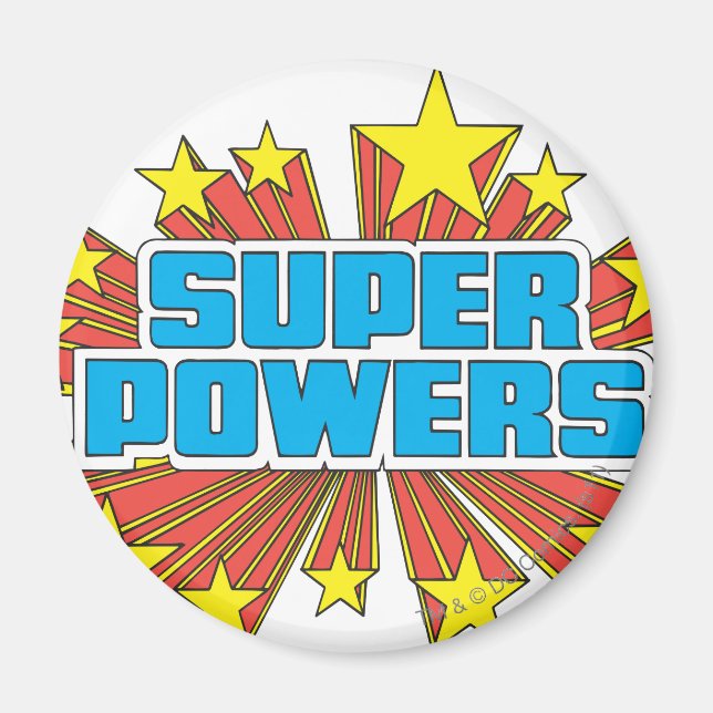 Super Power™ Logo Blue Magnet (Vorne)