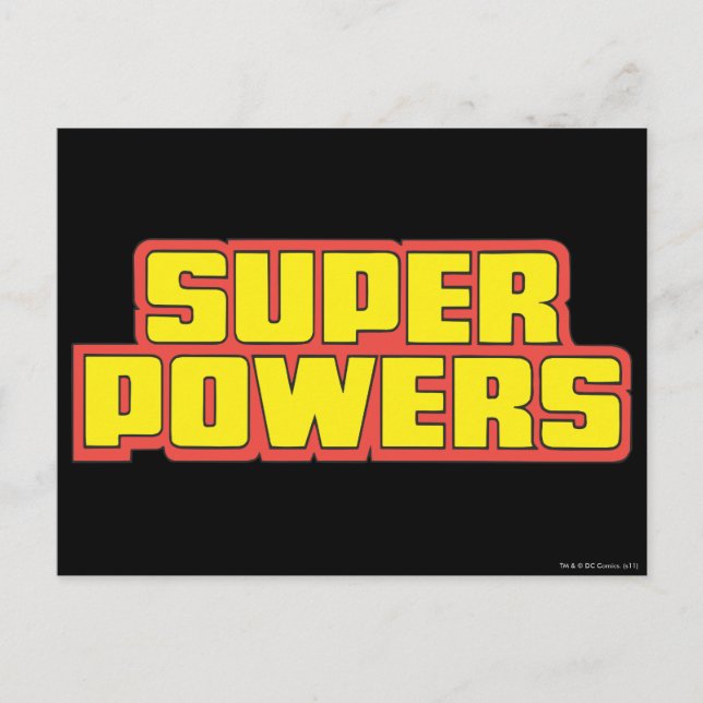 Super Power™ Logo-Gelb Postkarte (Vorderseite)