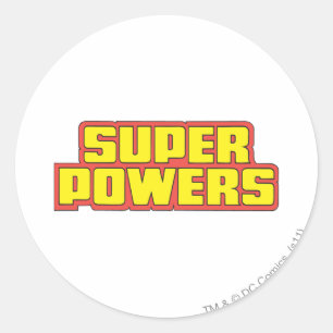 Super Power™ Logo-Gelb Runder Aufkleber
