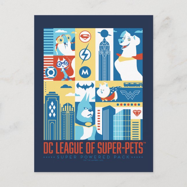 Super Powered Pack Art Deco Metropolis Postkarte (Vorderseite)