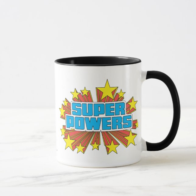 Super Powers™  Logo Blau Tasse (Rechts)