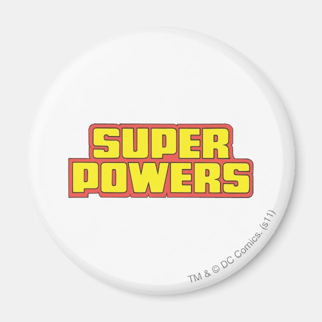 Super Powers™  Logo Gelb Magnet (Vorne)
