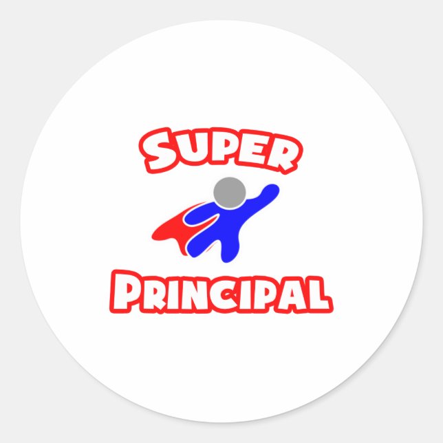Super Principal Runder Aufkleber (Vorderseite)