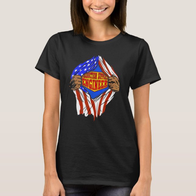 Super Production Support Engineer Hero Job T-Shirt (Vorderseite)