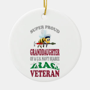 Super Proud Grandtochter einer US-Marine Keramik Ornament