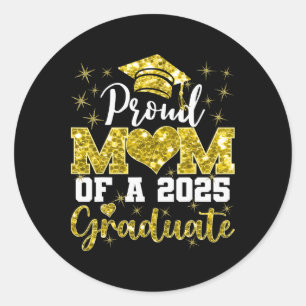 Super Proud Mama von 2025 Graduate Family Uni Runder Aufkleber