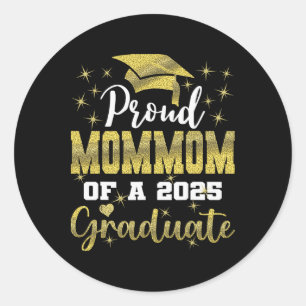 Super Proud Mommom of 2025 Graduate Senior Graduat Runder Aufkleber