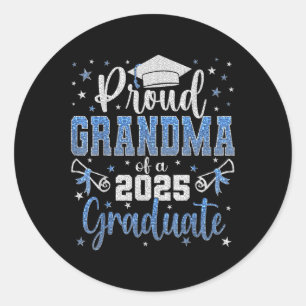 Super Proud Oma von 2025 Graduate Abschluss Fa. Runder Aufkleber