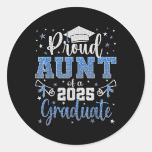 Super Proud Tante of 2025 Graduate Senior Graduati Runder Aufkleber