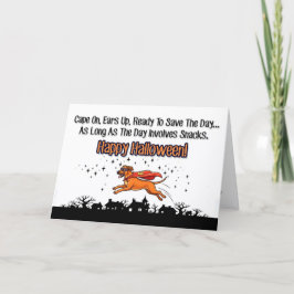 Super Pup Halloween Card– Cape On, Ears Up Feiertagskarte