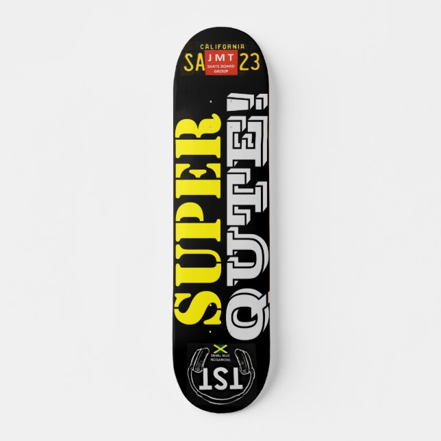 SUPER QUTE JMT Skateboard, 7¾ Zoll Deck Skateboard (Vorne)