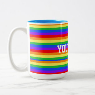 Super Rainbow Individuelle Name Zweifarbige Tasse