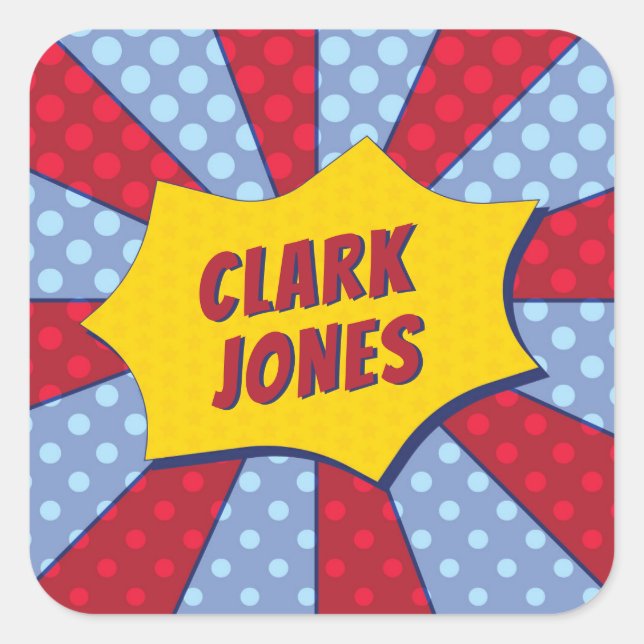 SUPER (RED) QUADRATISCHER AUFKLEBER (Vorderseite)