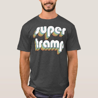 Super Retro Rainbow Typografie verblasster Stil T-Shirt