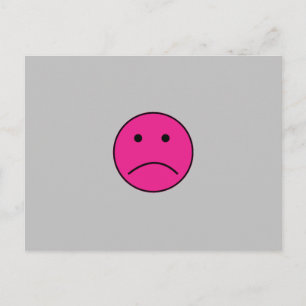 SUPER SAD HET PINK GESICHT GEFÜHLE VERSCHMUTZT L P POSTKARTE