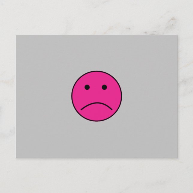 SUPER SAD HET PINK GESICHT GEFÜHLE VERSCHMUTZT L P POSTKARTE (Vorderseite)