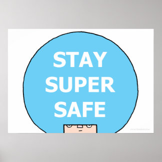 SUPER SAFE (Headshot) 28 x 20" Value Poster bleibe
