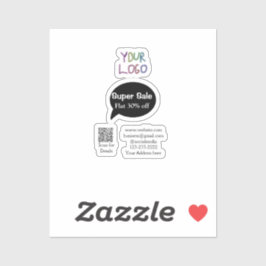 super sale business discount scan QR code details  Aufkleber