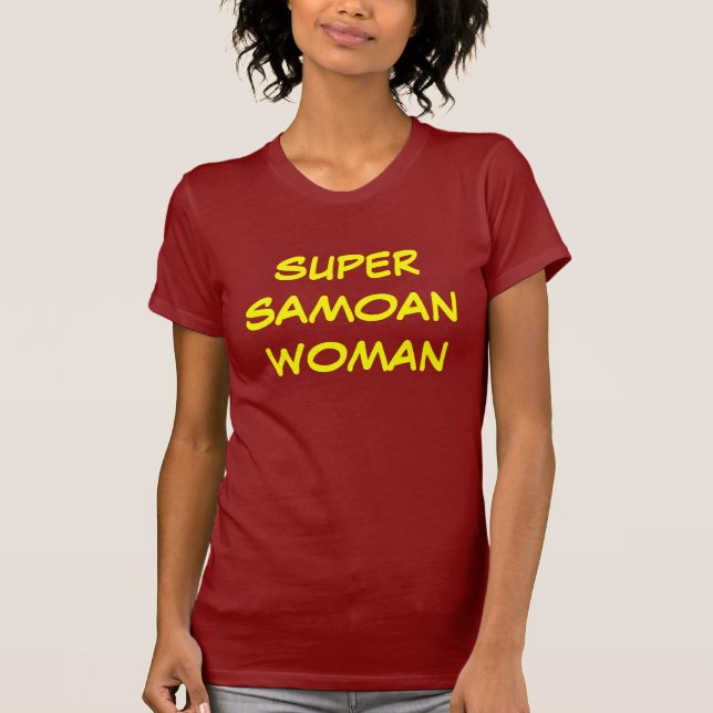 Super samoaische Frau T-Shirt (Vorderseite)