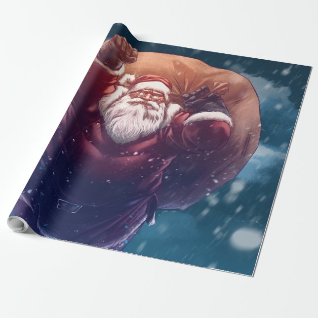 Super Santa Geschenkpapier (Ungerollt)