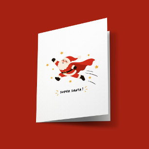 Super-Santa Lustige Weihnachtskarte Niedlicher Sup Feiertagskarte